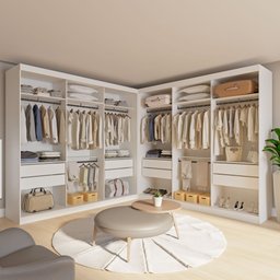 Closet Casal sem Portas 8 Gavetas Paris Duo Premium  - 1