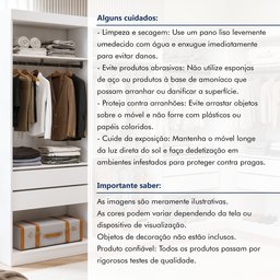 Closet Casal sem Portas 8 Gavetas Paris Duo Premium Yescasa Branco - 7 Closet Casal sem Portas 8 Gavetas Paris Duo Premium Yescasa Branco - 7