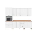 Ver imagem 3 de Cozinha Modulada Americana com Pés 7 Peças 2 Aéreos + 2 Balcões + 1 Paneleiro + 2 Complementos