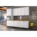 Ver imagem 1 de Cozinha Modulada Americana com Pés 7 Peças 2 Aéreos + 2 Balcões + 1 Paneleiro + 2 Complementos