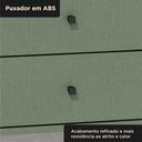 Ver mais imagens de Cômoda de Cabeceira 3 Gavetas com Pintura UV e Pés em Metal 49x62x38cm Jade