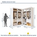Ver imagem 4 de Closet Casal sem Portas 4 Gavetas Júlia Duo Yescasa Branco