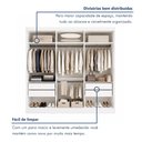 Ver imagem 7 de Closet Casal sem Portas 4 Gavetas Paris Yescasa