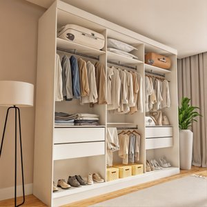 Closet Casal sem Portas 4 Gavetas Paris 