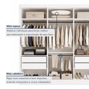 Ver imagem 7 de Closet Casal sem Portas 4 Gavetas Paris Yescasa Branco
