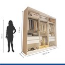 Ver imagem 4 de Closet Casal sem Portas 4 Gavetas Paris 