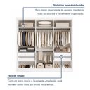Ver mais imagens de Closet Casal sem Portas 4 Gavetas Paris Yescasa Branco