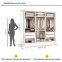 Ver imagem 3 de Closet Casal sem Portas 4 Gavetas Paris Yescasa