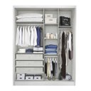 Ver imagem 3 de Guarda Roupa Solteiro com Espelho 4 Portas 3 Gavetas - Moderni -Branco - Móveis Novo Horizonte