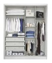 Ver imagem 3 de Guarda Roupa Solteiro com Espelho 4 Portas 3 Gavetas - Moderni -Branco - Móveis Novo Horizonte
