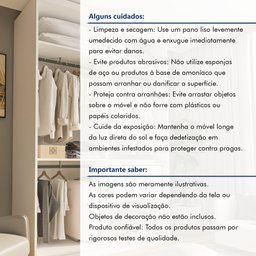 Closet Solteiro sem Portas 2 Gavetas Júlia  - 11
