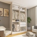 Ver imagem 1 de Closet Solteiro sem Portas 2 Gavetas Júlia