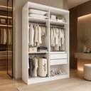 Ver imagem 1 de Closet Solteiro sem Portas 2 Gavetas Júlia Yescasa Branco