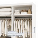 Ver imagem 7 de Closet Solteiro sem Portas 2 Gavetas Júlia Yescasa Branco