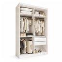 Ver imagem 3 de Closet Solteiro sem Portas 2 Gavetas Júlia Yescasa Branco