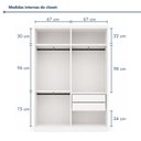 Ver imagem 5 de Closet Solteiro sem Portas 2 Gavetas Júlia Yescasa Branco