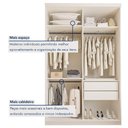 Ver imagem 5 de Closet Solteiro sem Portas 2 Gavetas Júlia