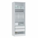 Ver imagem 4 de Guarda Roupa Modulado 2 Portas 2 Gavetas Requinte 100% MDF Branco/Line