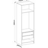 Guarda Roupa Modulado 2 Portas 2 Gavetas Requinte  - 4