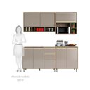 Ver imagem 5 de Cozinha Pequena 4 Peças Armários Balcões e Nicho Microondas Mel Luciane Móveis