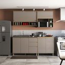 Ver imagem 1 de Cozinha Pequena 4 Peças Armários Balcões e Nicho Microondas Mel Luciane Móveis