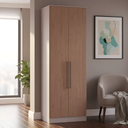 Ver imagem 1 de Guarda Roupa Modulado 2 Portas 2 Gavetas Requinte 100% MDF Cinza/Duna Line/Macadâmia