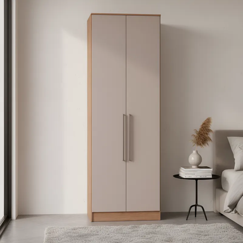Guarda Roupa Modulado 2 Portas 2 Gavetas Requinte 100% MDF Marrom/Macadâmia/Duna Line