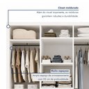 Ver imagem 6 de Closet Casal sem Portas 4 Gavetas Florença Yescasa Branco