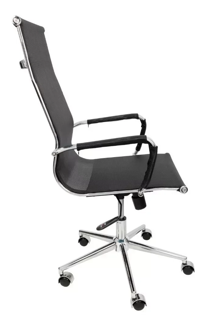 Ver imagem 4 de Cadeira Presidente Giratória Esteirinha Charles Eames - Preta Mesh