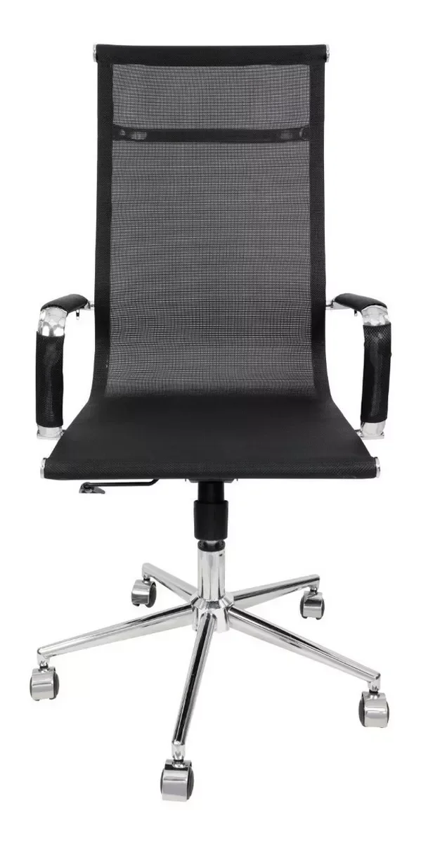 Ver imagem 2 de Cadeira Presidente Giratória Esteirinha Charles Eames - Preta Mesh