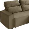 Sofá Molly 3 Lugares (L: 230cm) Retrátil e Reclinável Suede Liso Caramelo - 4