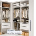 Ver imagem 5 de Conjunto Closet Casal sem Portas 2 Módulos 6 Gavetas França Yescasa Branco