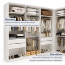 Ver imagem 7 de Conjunto Closet Casal sem Portas 2 Módulos 6 Gavetas França Yescasa Branco