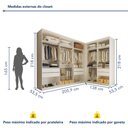 Ver imagem 7 de Conjunto Closet Casal sem Portas 2 Módulos 6 Gavetas França