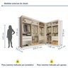Conjunto Closet Casal sem Portas 2 Módulos 6 Gavetas França  - 7