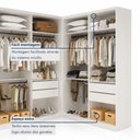 Ver imagem 6 de Conjunto Closet Casal sem Portas 2 Módulos 6 Gavetas França Yescasa Branco