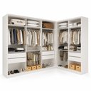 Ver imagem 3 de Conjunto Closet Casal sem Portas 2 Módulos 6 Gavetas França Yescasa Branco