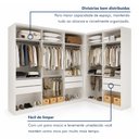 Ver imagem 7 de Conjunto Closet Casal sem Portas 2 Módulos 6 Gavetas França Yescasa Branco