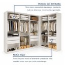 Ver mais imagens de Conjunto Closet Casal sem Portas 2 Módulos 6 Gavetas França Yescasa Branco