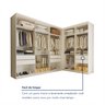 Conjunto Closet Casal sem Portas 2 Módulos 6 Gavetas França  - 6
