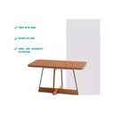 Ver imagem 5 de Mesa para Cozinha Átria Retangular 1592 Aço C/tampo Madeirado 160x90cm Nogal/preto/preto - Carraro