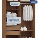 Ver imagem 5 de Guarda Roupa Modulado 2 Portas de Correr 2 Gavetas Requinte 100% MDF Marrom/Macadâmia