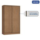 Ver imagem 4 de Guarda Roupa Modulado 2 Portas de Correr 2 Gavetas Requinte 100% MDF Marrom/Macadâmia