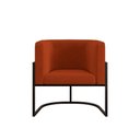 Ver imagem 2 de Kit 2 Poltronas + Sofá 2 Lugares Base de Metal Black Balaqui Terracota