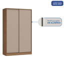 Ver imagem 4 de Guarda Roupa Modulado 2 Portas de Correr 2 Gavetas Requinte 100% MDF Marrom/Macadâmia/Duna Line