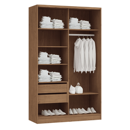 Guarda Roupa Modulado 2 Portas de Correr 2 Gavetas Requinte 100% MDF - 4 Guarda Roupa Modulado 2 Portas de Correr 2 Gavetas Requinte 100% MDF - 4