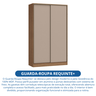 Guarda Roupa Modulado 2 Portas de Correr 2 Gavetas Requinte 100% MDF - 9