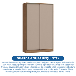 Guarda Roupa Modulado 2 Portas de Correr 2 Gavetas Requinte 100% MDF - 9 Guarda Roupa Modulado 2 Portas de Correr 2 Gavetas Requinte 100% MDF - 9