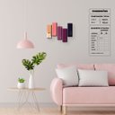 Ver imagem 4 de Paleta de Cores Rose- Quadros ou Placas Modulares com 5 Peças