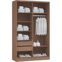Ver imagem 5 de Guarda Roupa Modulado 2 Portas de Correr 2 Gavetas Requinte 100% MDF Marrom/Macadâmia/Branco Line